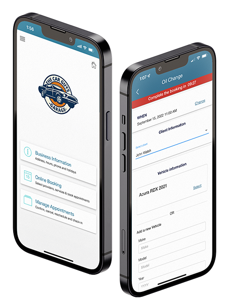 NAVA appointment management app interface